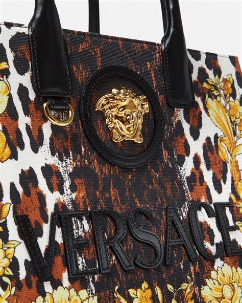 5000526 versace|Wild Barocco Canvas Small Tote Bag .